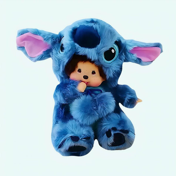 Peluche Stitch avec tête de Monchhichi