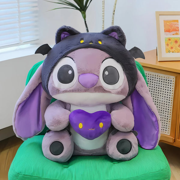 Peluche Stitch chauve-souris violette