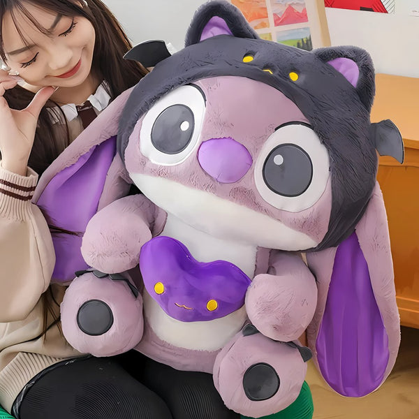 Peluche Stitch chauve-souris violette