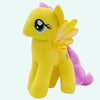 Peluche poupée licorne jaune