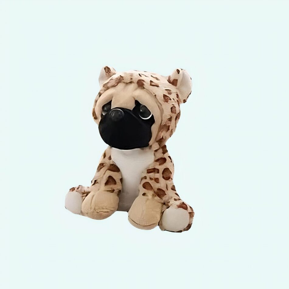 Peluche chien déguisé en girafe