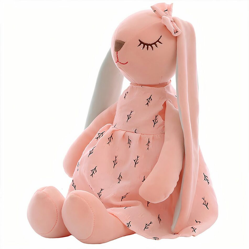 Peluche lapin de Pâques à robe