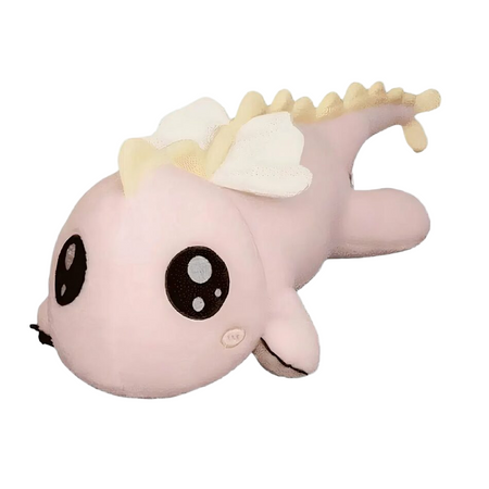 Peluche dinosaure rose géant