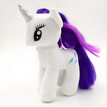 Peluche poupée licorne blanche