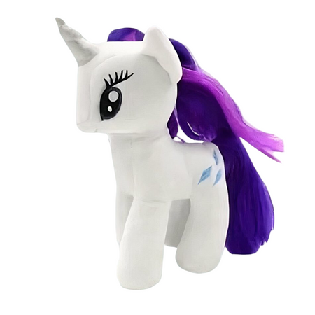 Peluche poupée licorne blanche