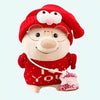 Peluche cochon habillé pull I Love You