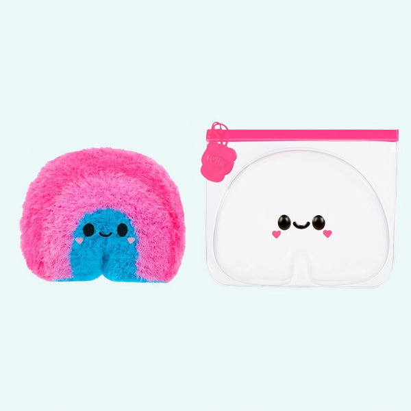 Peluche Fluffie Stuffiez arc-en-ciel rose et bleu