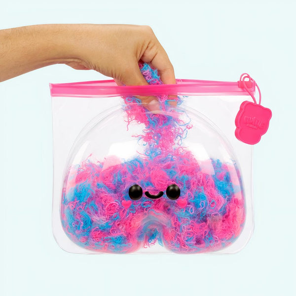 Peluche Fluffie Stuffiez arc-en-ciel rose et bleu