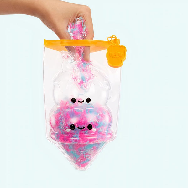 Peluche Fluffie Stuffiez cornet de glace rose et bleu