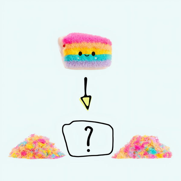 Peluche Fluffie Stuffiez gâteau arc-en-ciel