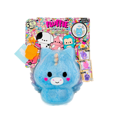 Peluche Fluffie Stuffiez licorne bleu