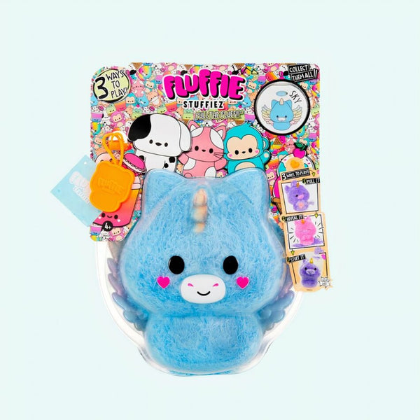 Peluche Fluffie Stuffiez licorne bleu