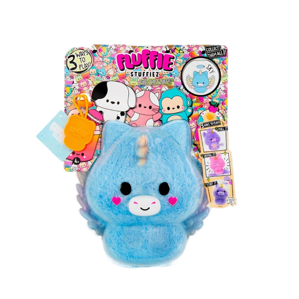 Peluche Fluffie Stuffiez licorne bleu