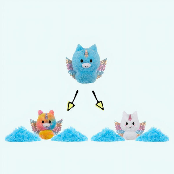 Peluche Fluffie Stuffiez licorne bleu