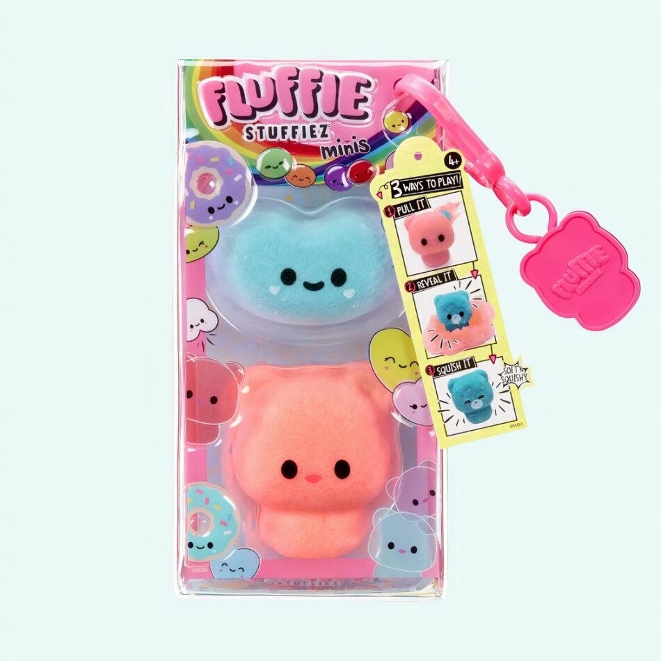 Peluche anti-stress Fluffie Stuffiez minis avec porte-clef