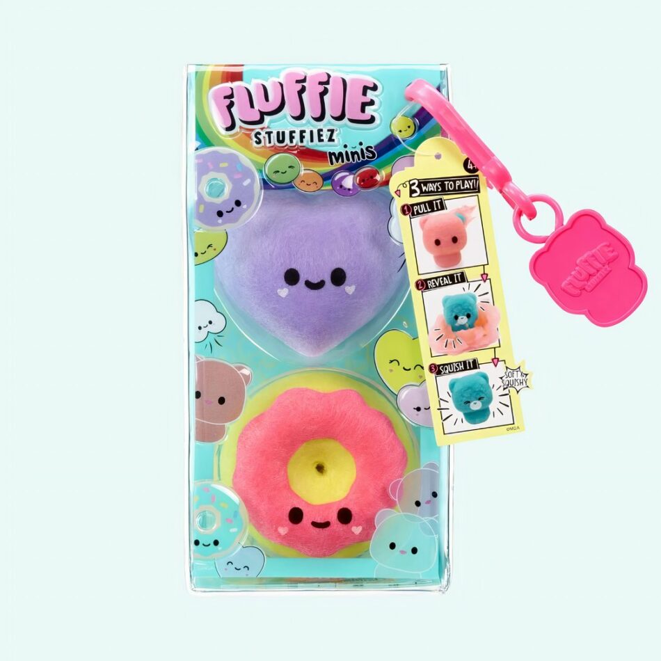 Peluche anti-stress Fluffie Stuffiez minis avec porte-clef