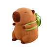 Peluche capybara avec sac à dos tortue