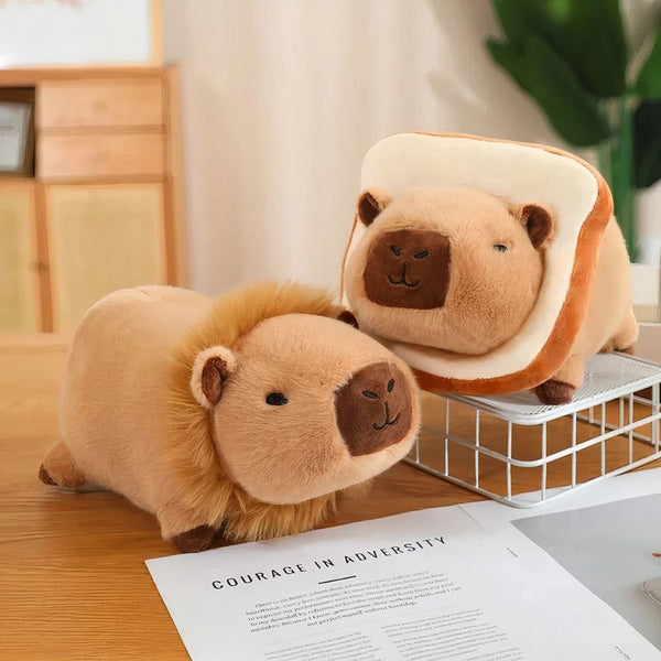 Peluche capybara déguisée style kawaii
