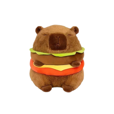 Peluche capybara hamburger