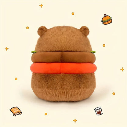 Peluche capybara hamburger