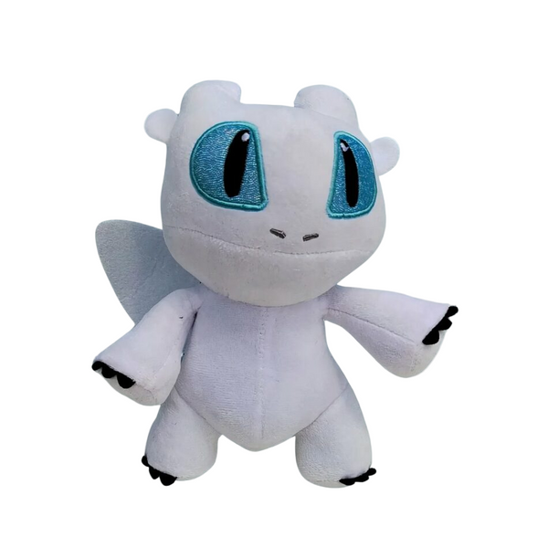 Peluche dragon noir ou blanc