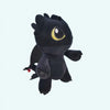 Peluche dragon noir ou blanc