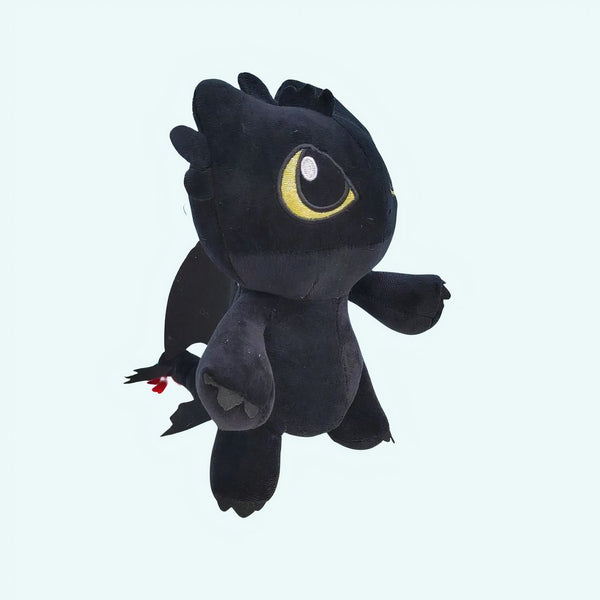 Peluche dragon noir ou blanc