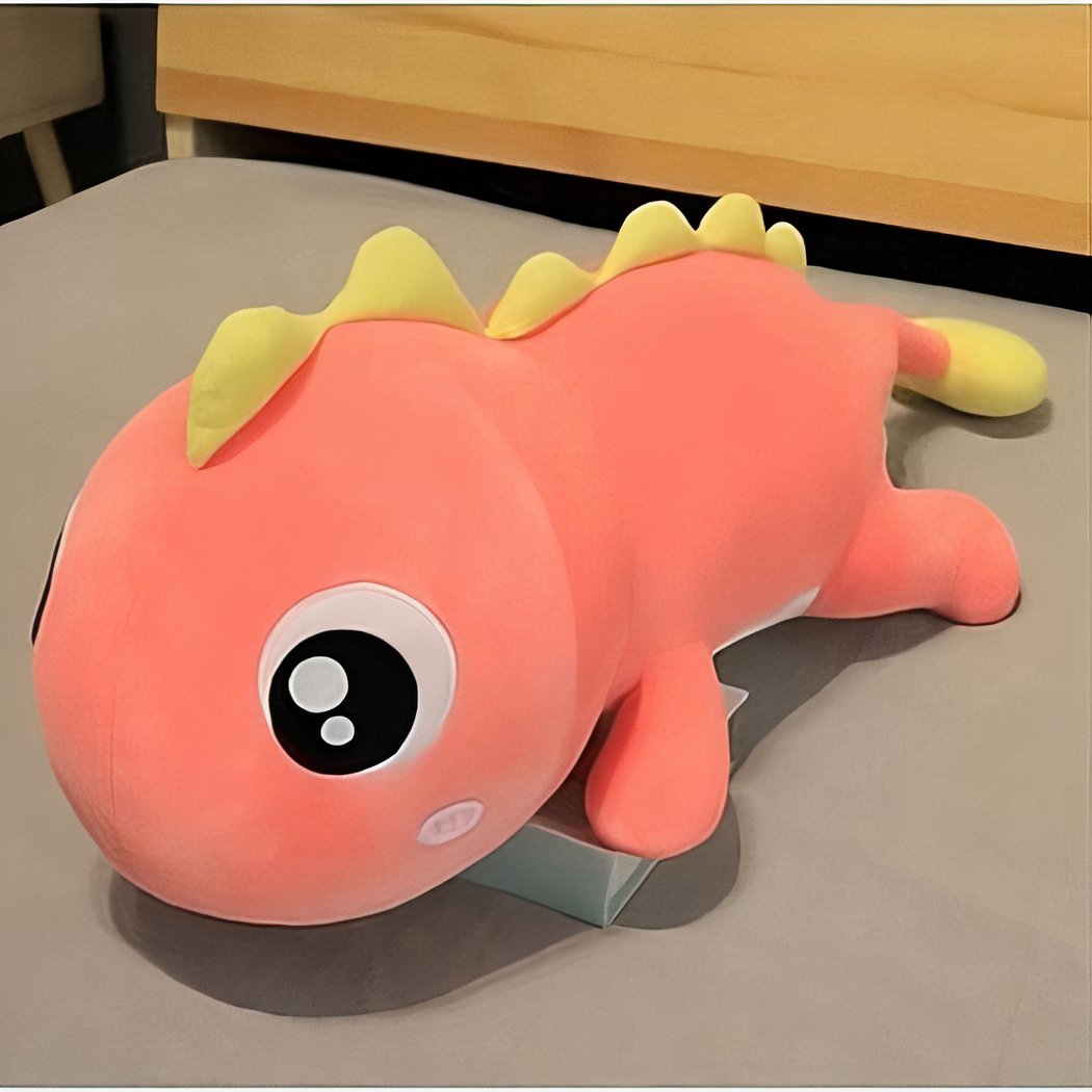 Peluche dinosaure rose kawaii