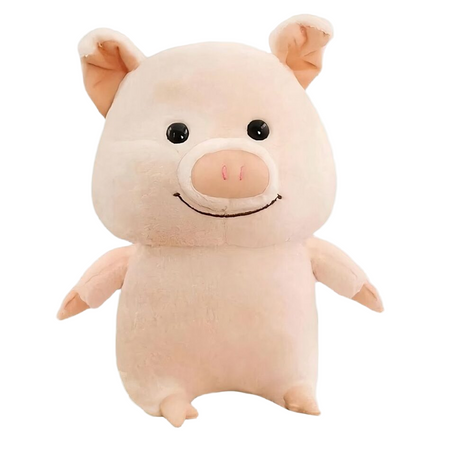Peluche cochon heureux