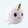 Peluche baleine licorne blanche