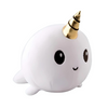 Peluche baleine licorne blanche