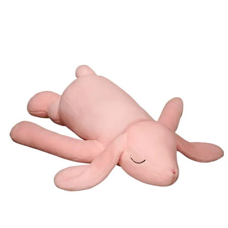 Peluche lapin rose géant