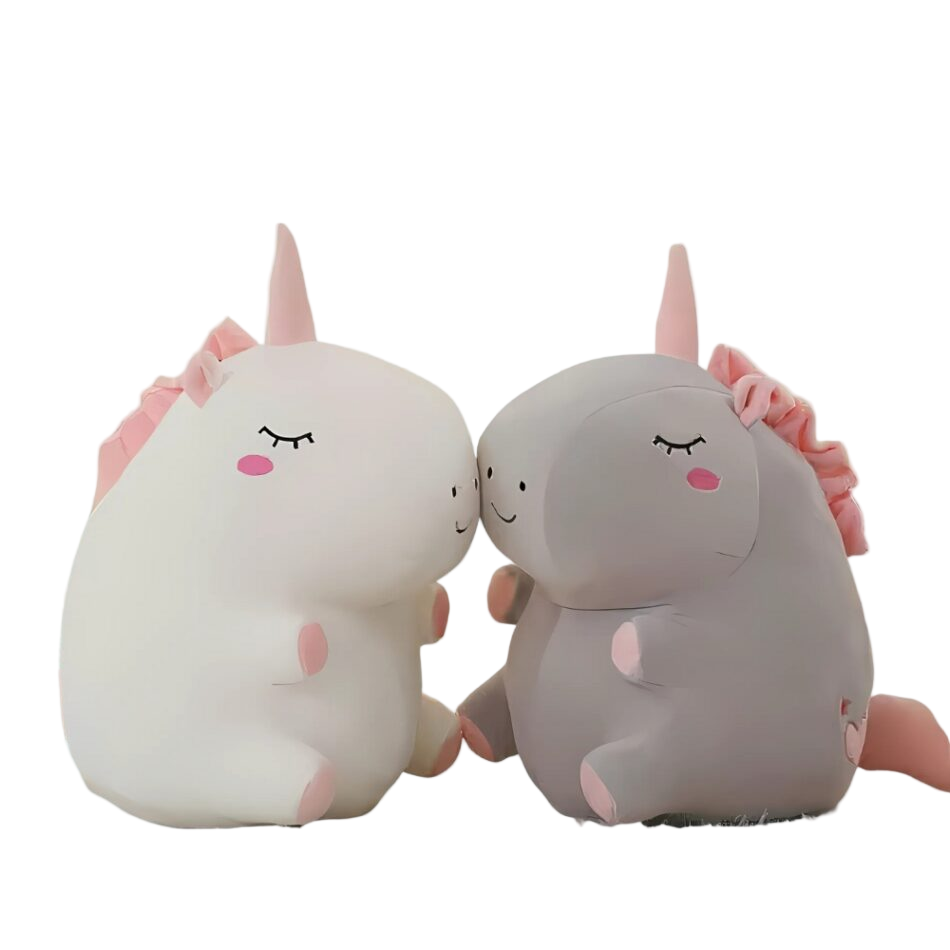Peluche licorne super douce blanche