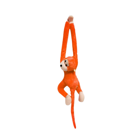 Peluche singe kawaii longue queue orange