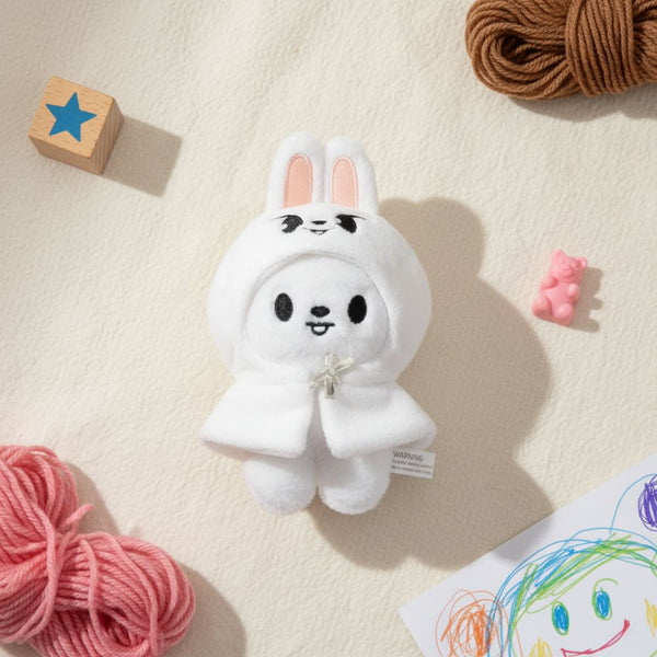 Peluche Stray Kids du lapin blanc de Lee Know style kawaii