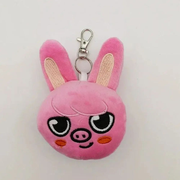 Peluche Stray Kids Changbin porte-clef lapin rose kawaii
