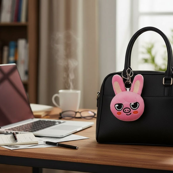 Peluche Stray Kids Changbin porte-clef lapin rose kawaii