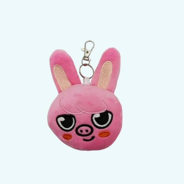 Peluche Stray Kids Changbin porte-clef lapin rose kawaii