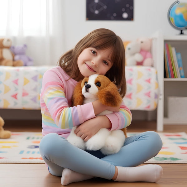 Peluche bébé chien Cavalier King Charles
