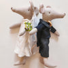 Peluche souris couple de mariés