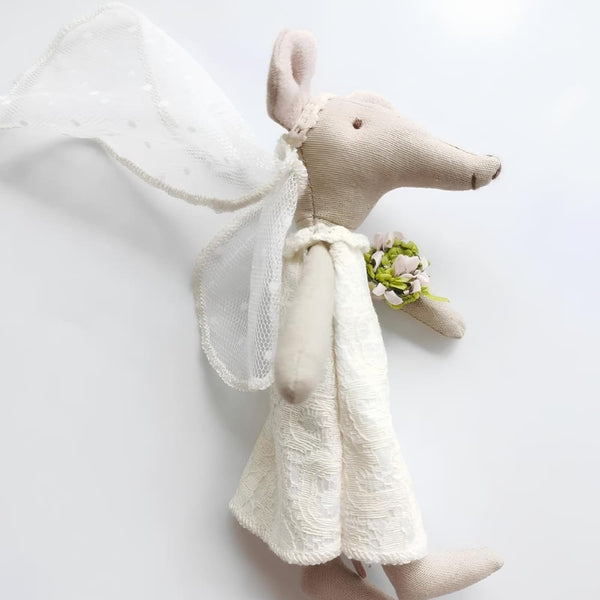 Peluche souris couple de mariés