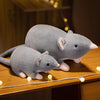 Peluche souris grise à longue queue