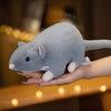 Peluche souris grise à longue queue