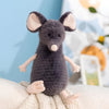 Peluche souris grise toute douce