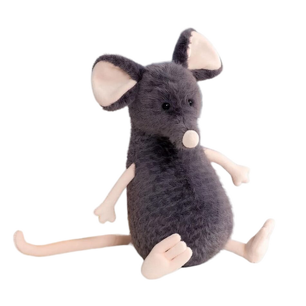 Peluche souris grise toute douce