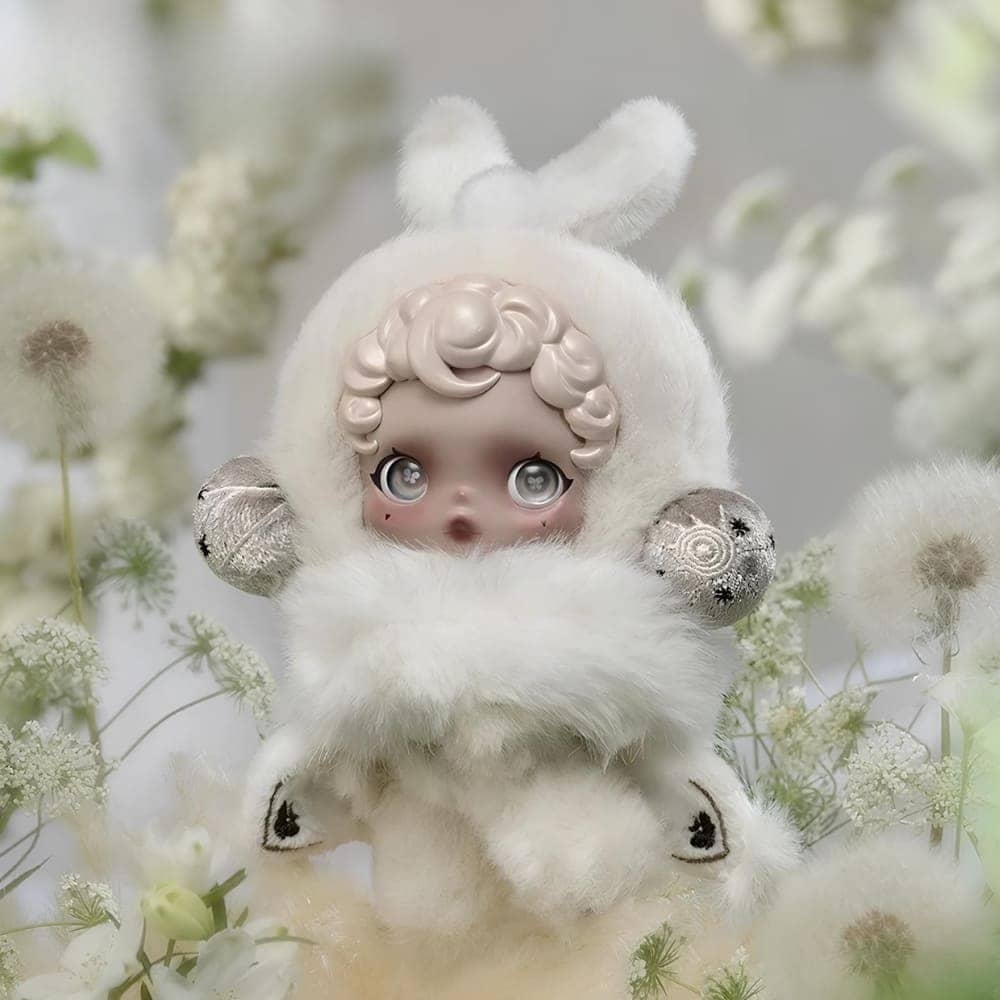 Blind box peluche style Skullpanda thème floral