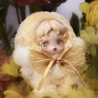 Blind box peluche style Skullpanda thème floral