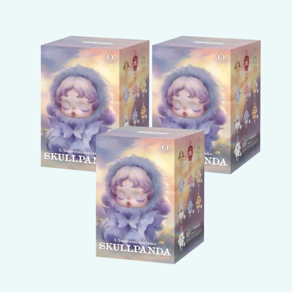 Blind box peluche style Skullpanda thème floral