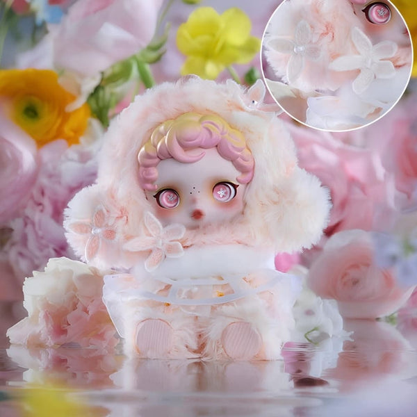 Blind box peluche style Skullpanda thème floral