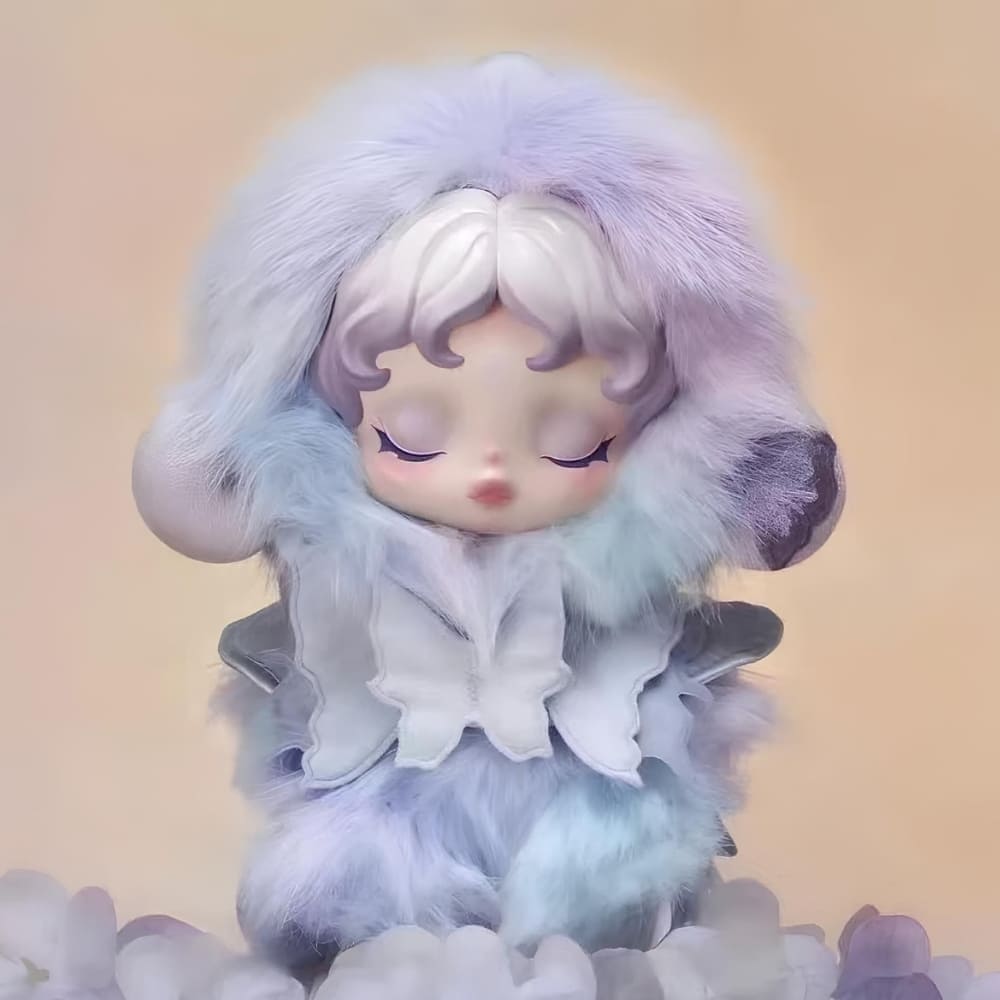 Blind box peluche style Skullpanda thème floral